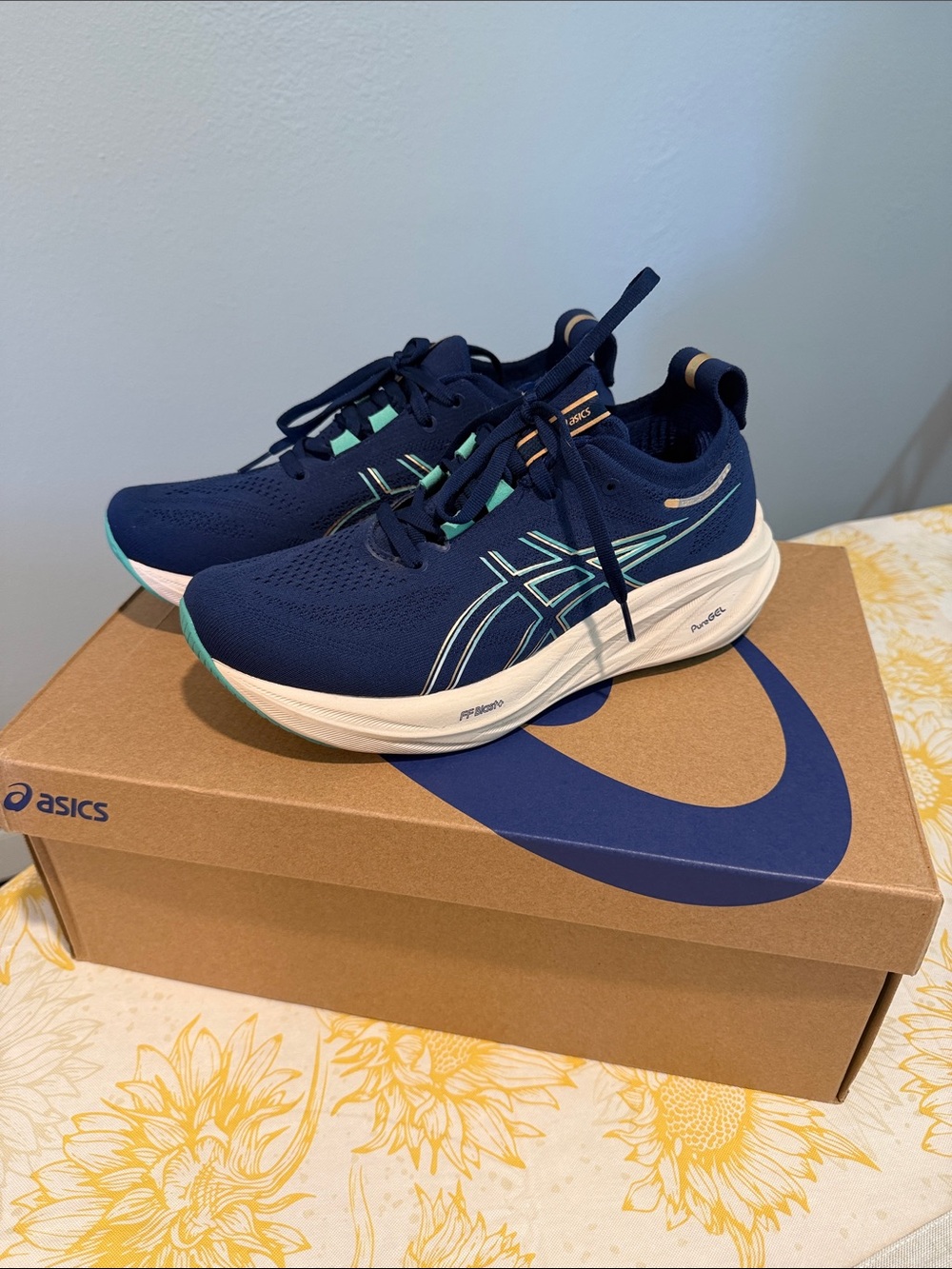ASICS Gel-Nimbus 26 Blue Expanse/Aurora Green